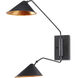 Serpa 2 Light 8.25 inch French Black Wall Sconce Wall Light