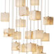 Duboce 25 Light Antique Brass with Alabaster Chandelier Ceiling Light