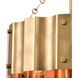 Clausten 3 Light 17 inch Natural Brass Semi Flush Mount Ceiling Light