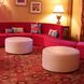 Universal 18 inch Atlantis White Outdoor Round Ottoman with Slipcover