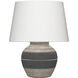 Bernard 20 inch 150 watt Beige and Dark Grey Table Lamp Portable Light