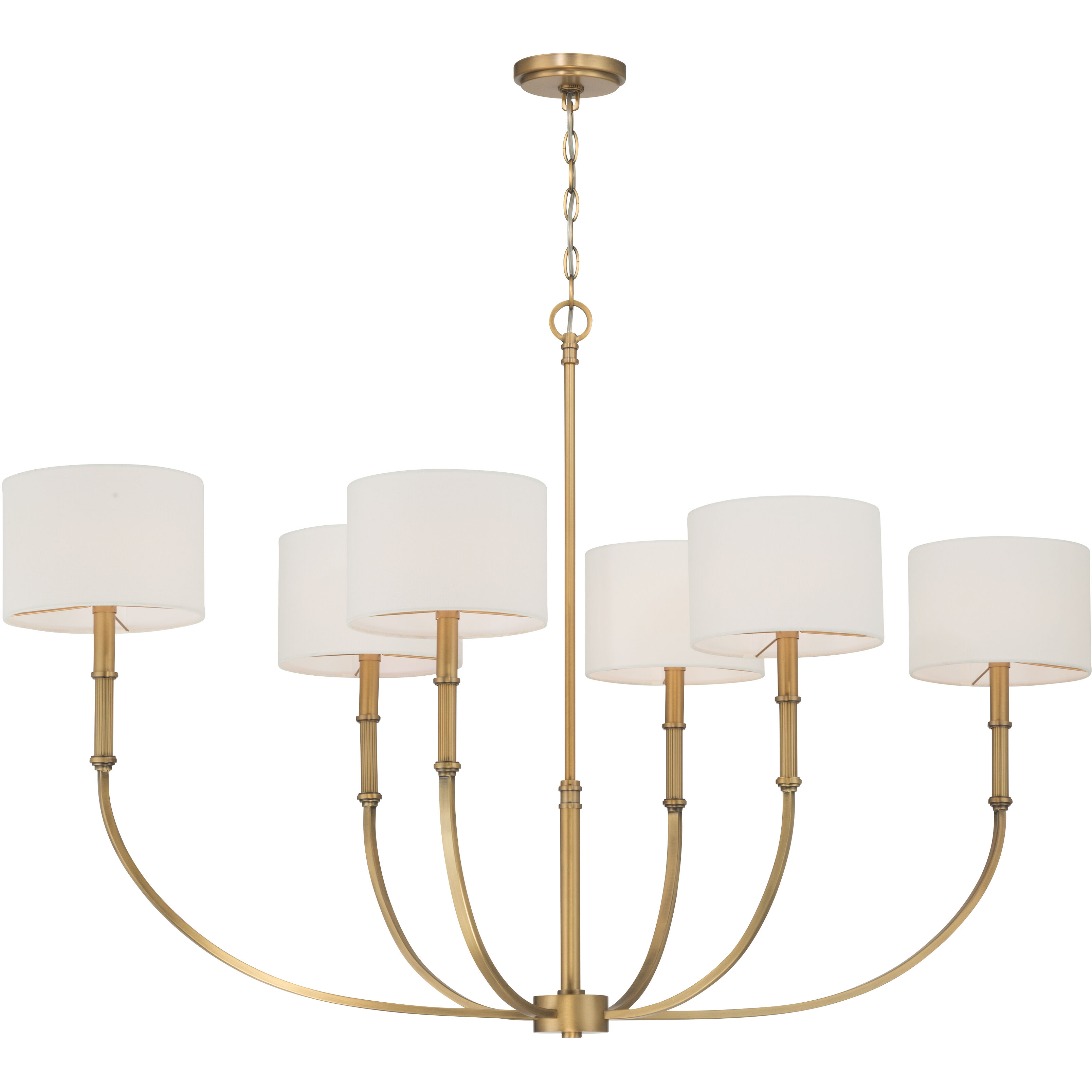 Molvene 6 Light 48 inch Legacy Brass Linear Chandelier Ceiling Light