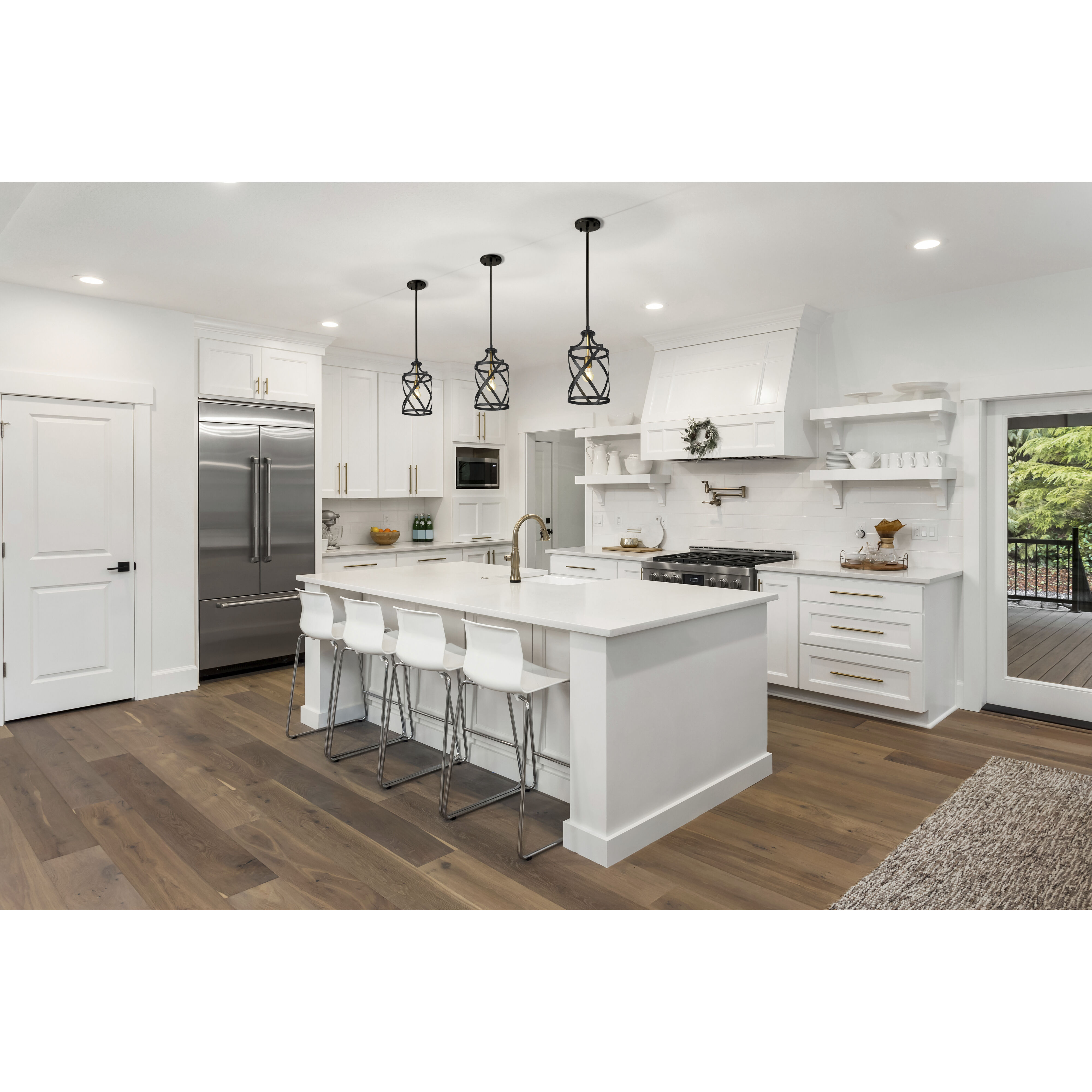 Malcalester 1 Light 8 inch Matte Black and Olde Brass Pendant Ceiling Light