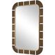 Segment 55.5 X 37.75 inch Dark Bronze and Antique Gold Mirror