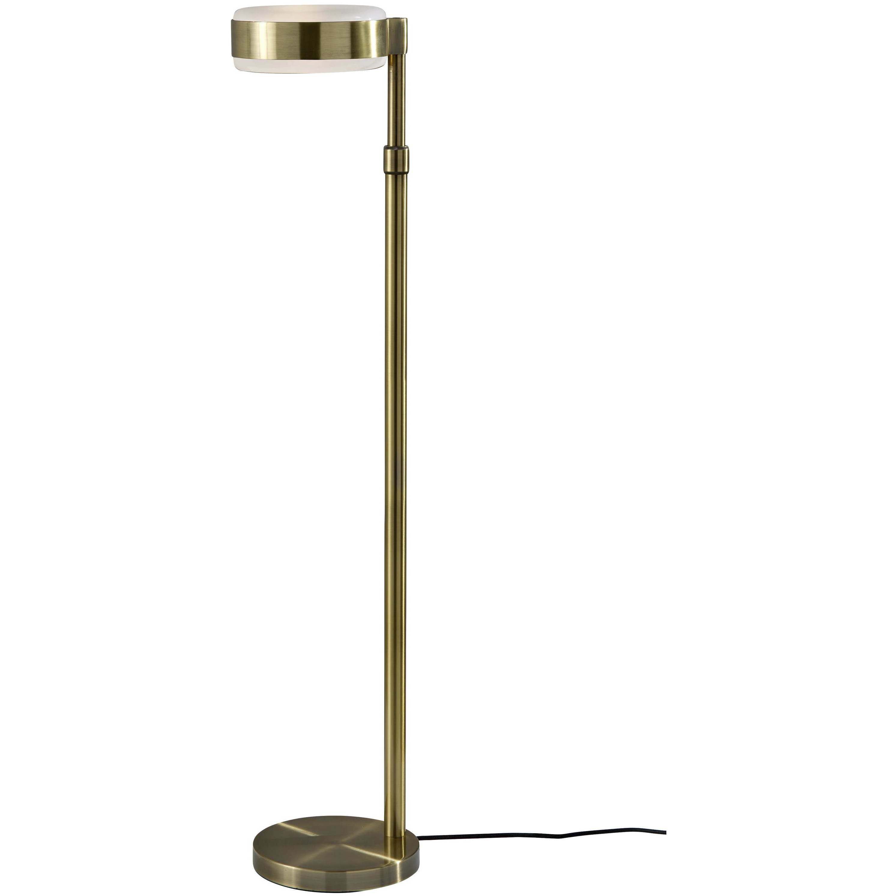 Linis 45 inch 40.00 watt Antique Brass Floor Lamp Portable Light, ADS360