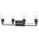 Binsly 4 Light 32 inch Coal Bath Vanity Light Wall Light