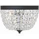 Nola 2 Light 11.5 inch Black Forged Flush Ceiling Light