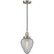 Franklin Restoration Geneseo LED 7 inch Brushed Satin Nickel Mini Pendant Ceiling Light, Franklin Restoration