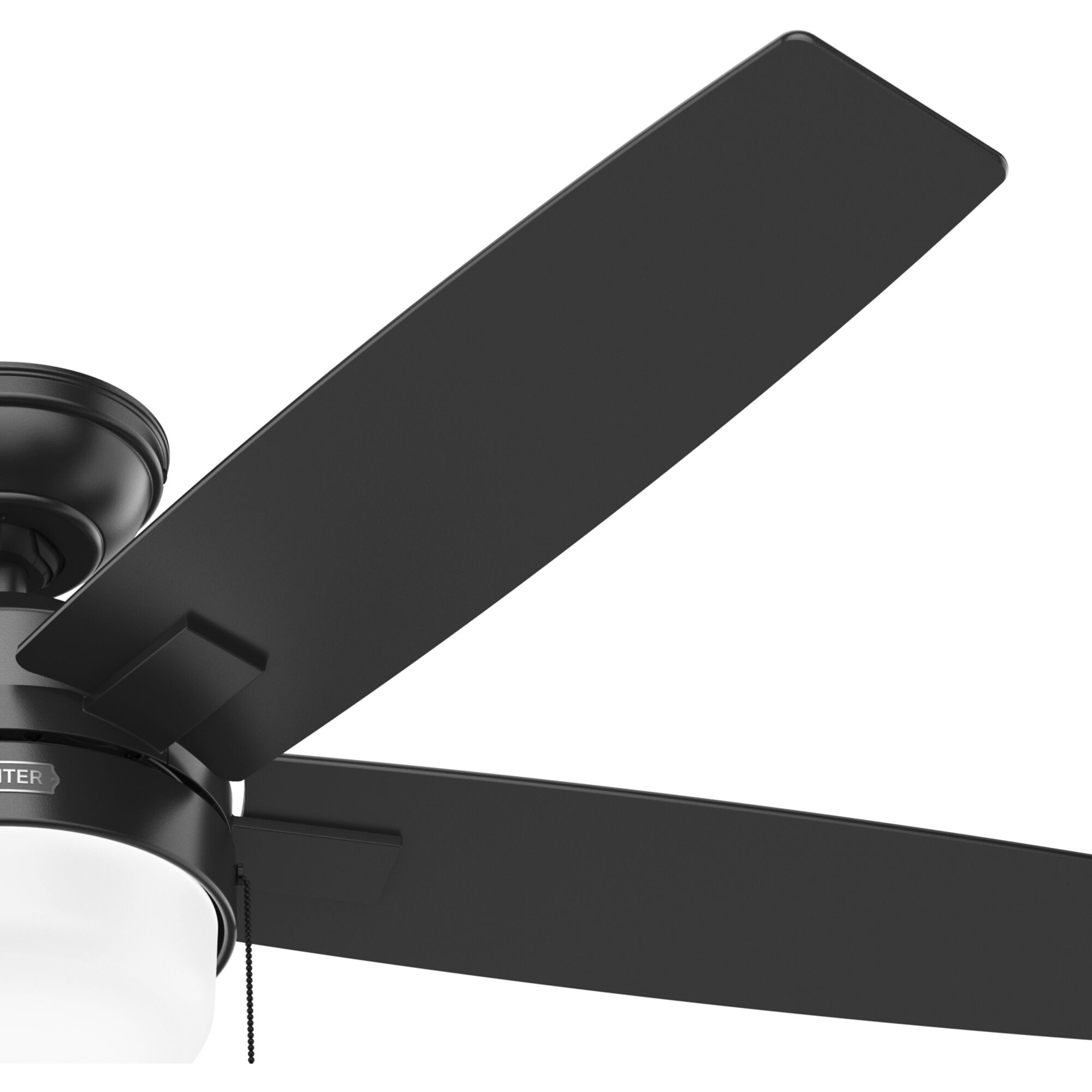 Anisten 52 inch Matte Black with Matte Black/Dark Gray Oak Blades Ceiling Fan