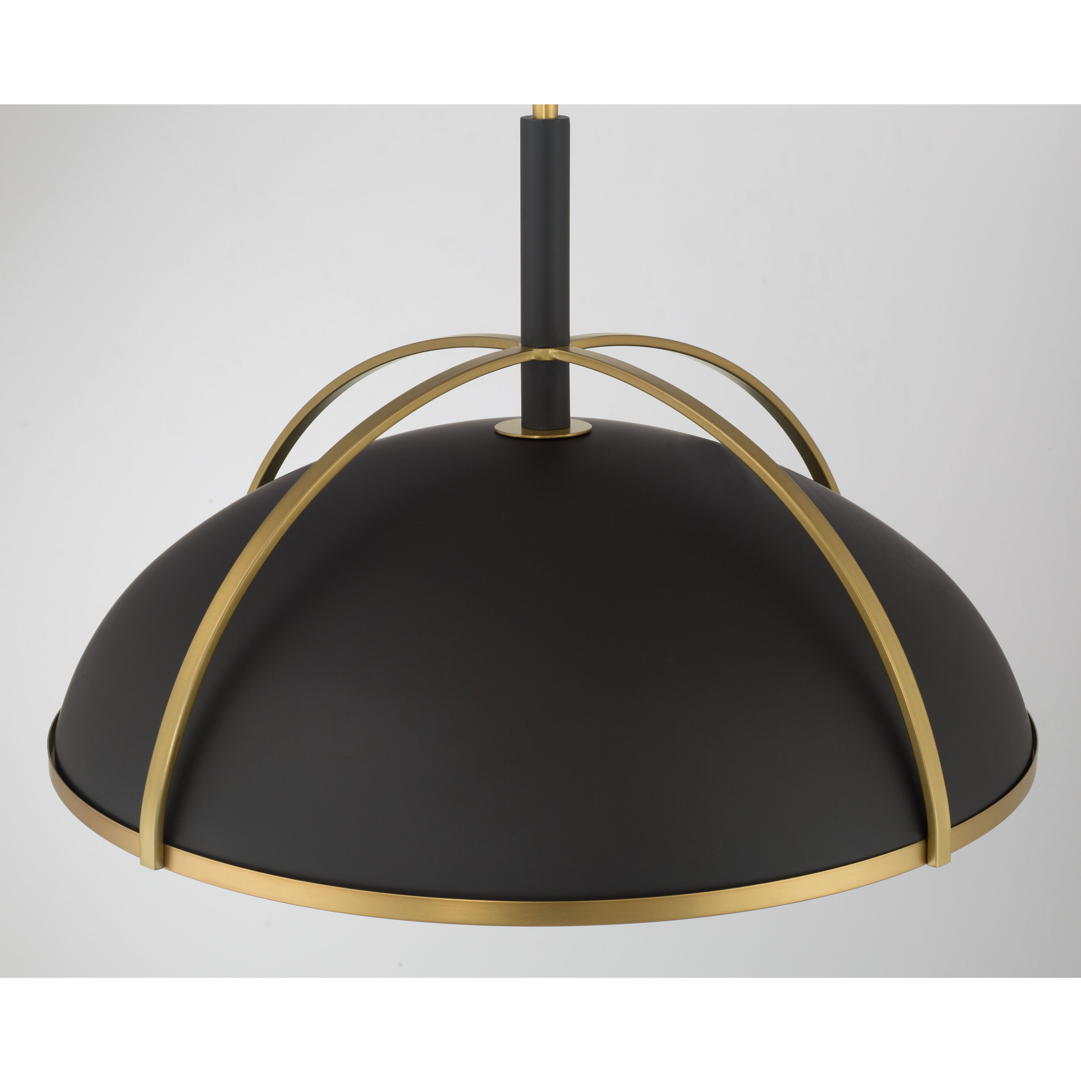 Yorkshire 4 Light 20.75 inch Dark Matte Black and Legacy Brass Pendant Ceiling Light