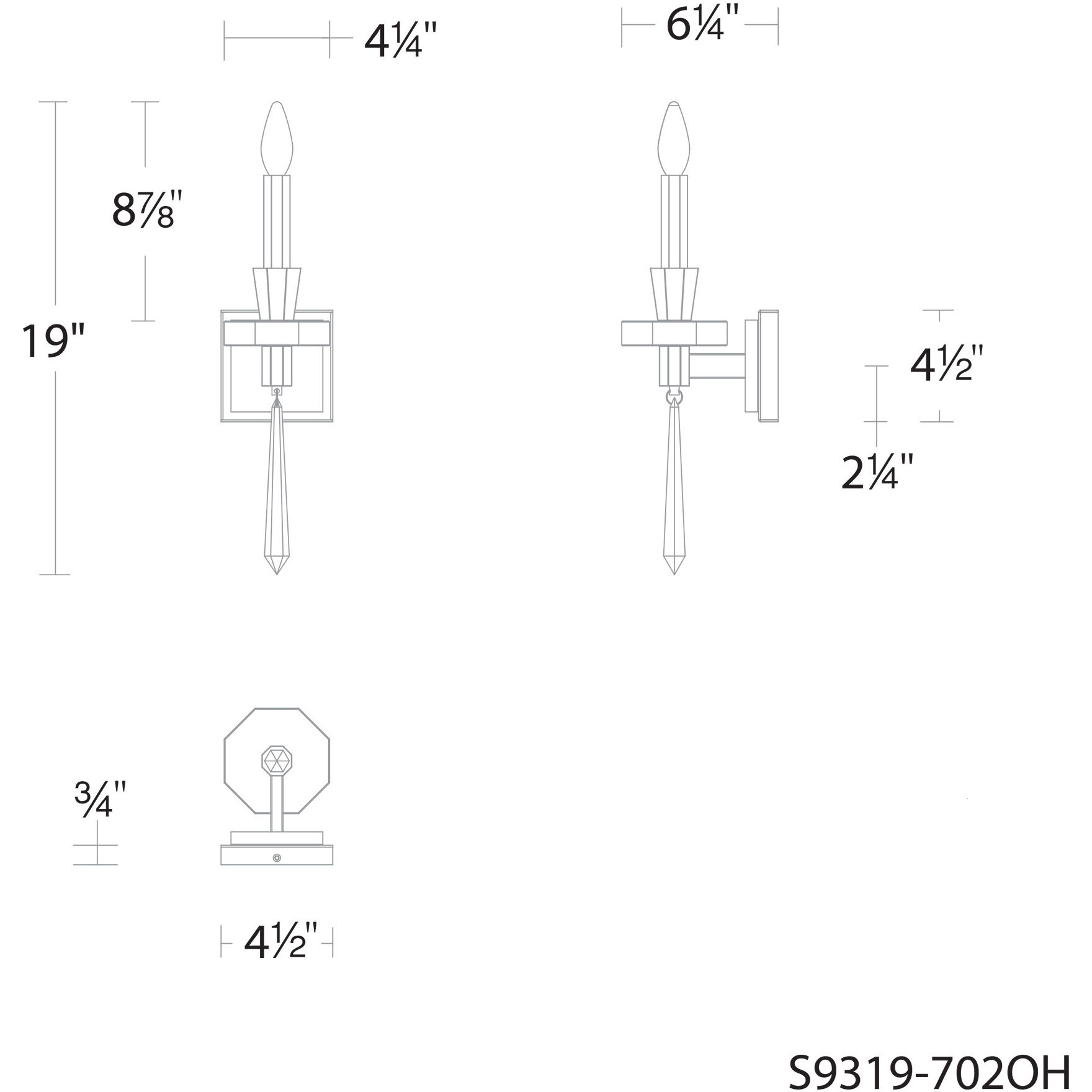 Amadeus 1 Light 4.5 inch Heirloom Bronze Wall Sconce Wall Light, Schonbek Signature