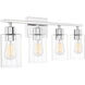 Lambert 4 Light 30.88 inch Polished Chrome Bathroom Vanity Light Wall Light