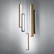 Chaos LED 17 inch Black and Aged Brass Multi-Light Pendant Ceiling Light in 5, 17in., Black Aged Brass/Black