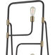 Think Tank 64 inch 4 watt Black with Aged Brass Floor Lamp Portable Light