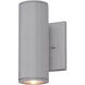 Skyline LED 8 inch Brushed Aluminum Outdoor Wall Mount, Great Outdoors