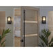 Foundation 2 Light 13 inch Matte Black with Aged Brass Outdoor Wall Sconce
