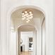 Mod 19 Light 20 inch Satin Brass Semi Flush Ceiling Light