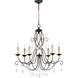 Cilia 6 Light 28 inch Oiled Bronze Chandelier Ceiling Light