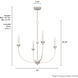 Southcrest 4 Light 26 inch Distressed White Chandelier Ceiling Light