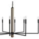 Orlando 8 Light 48 inch Blackened Iron Chandelier Ceiling Light