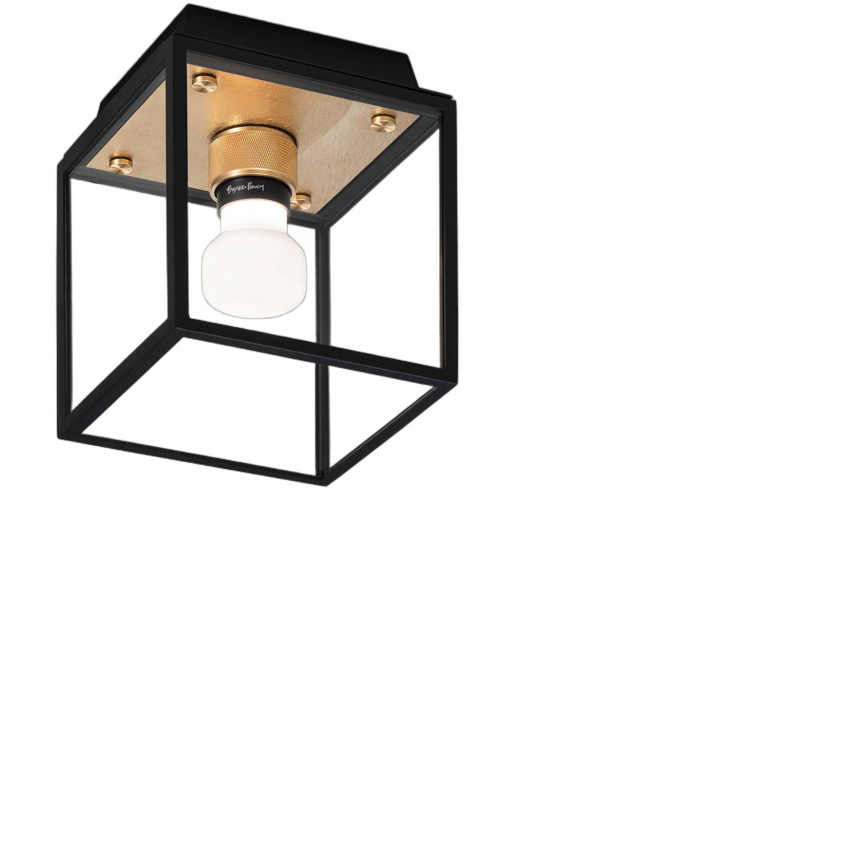 Caged Wet LED 6.81 inch Brass Outdoor Semi-Flush Mount