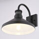 Highland Park 1 Light 10.75 inch Matte Black and White Outdoor Motion Sensor Wall Light