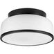 Parkhurst 2 Light 11.25 inch Matte Black Flush Mount Ceiling Light