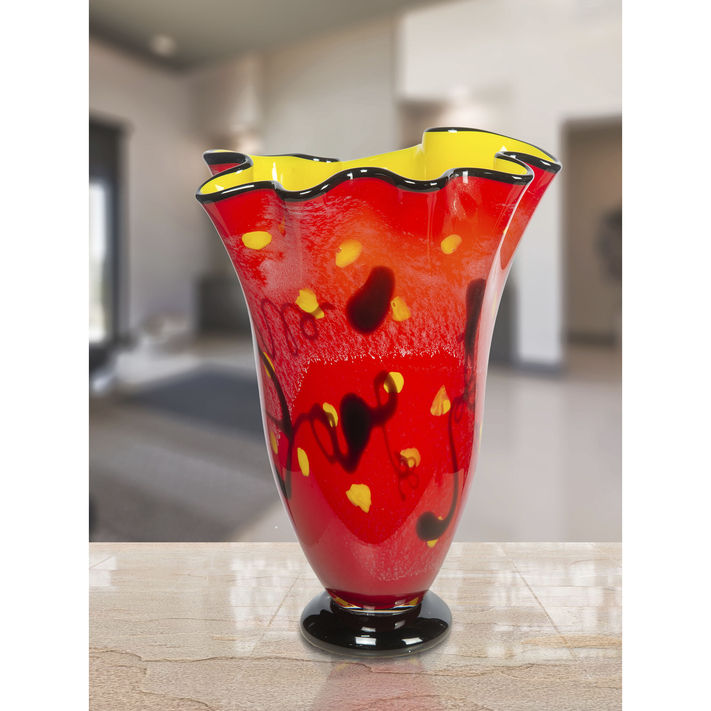 Burbank 16.25 X 11.75 inch Art Glass Vase