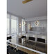 Lock 3 Light 9 inch Satin Brass Linear Pendant Ceiling Light
