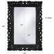 Barcelona 46 X 32 inch Glossy Black Wall Mirror
