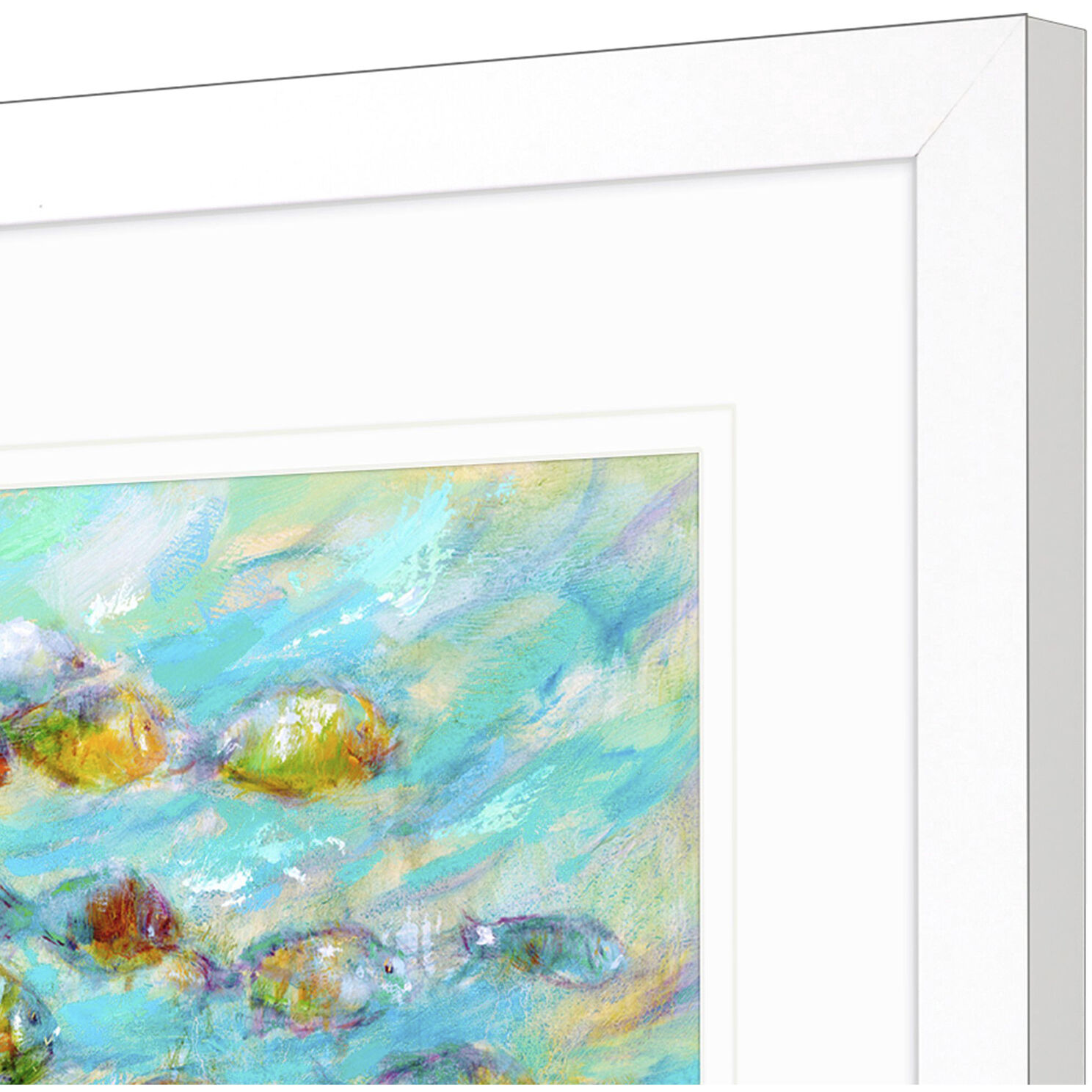 Animals Turquoise and Blue and Green and Red Framed Art, Propac