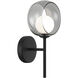 Delcia LED 6.38 inch Black Wall Sconce Wall Light in Black and Smoke