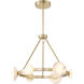Zill LED 27.75 inch Lily Gold Chandelier Ceiling Light