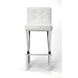 Butler Loft Darcy Chrome Plated Faux Leather 41 inch White Leather Barstool