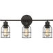 Industrial 3 Light 24 inch Oil Rubbed Bronze Bathroom Vanity Light Wall Light