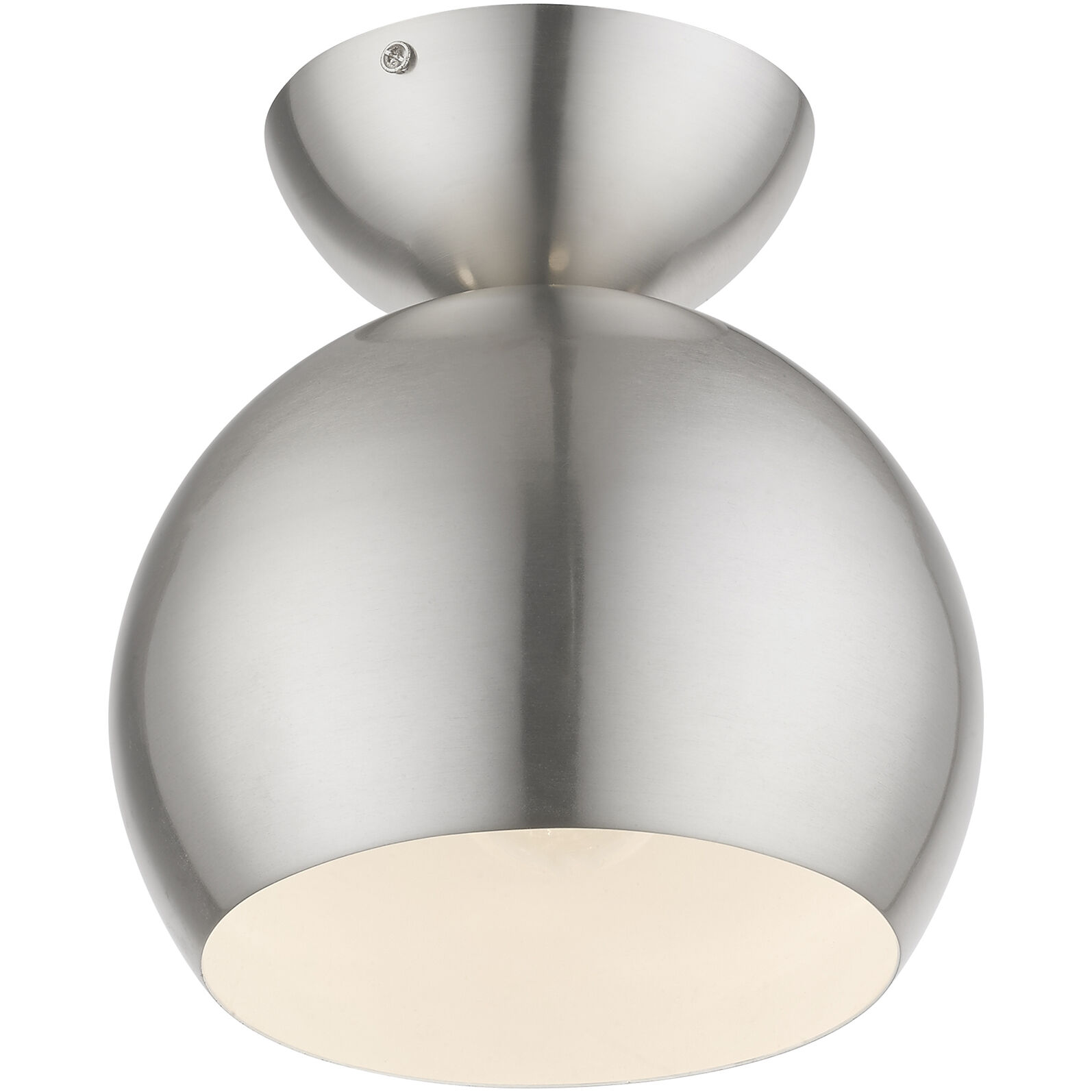 Stockton 1 Light 8 inch Brushed Nickel Semi-Flush Ceiling Light, Globe