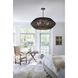 Lisa McDennon Luca 7 Light 38 inch Black Indoor Chandelier Ceiling Light, Convertible to Semi-Flush