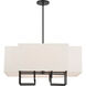 Upham Estates 8 Light 28 inch Coal /Polished Nickel Pendant Ceiling Light