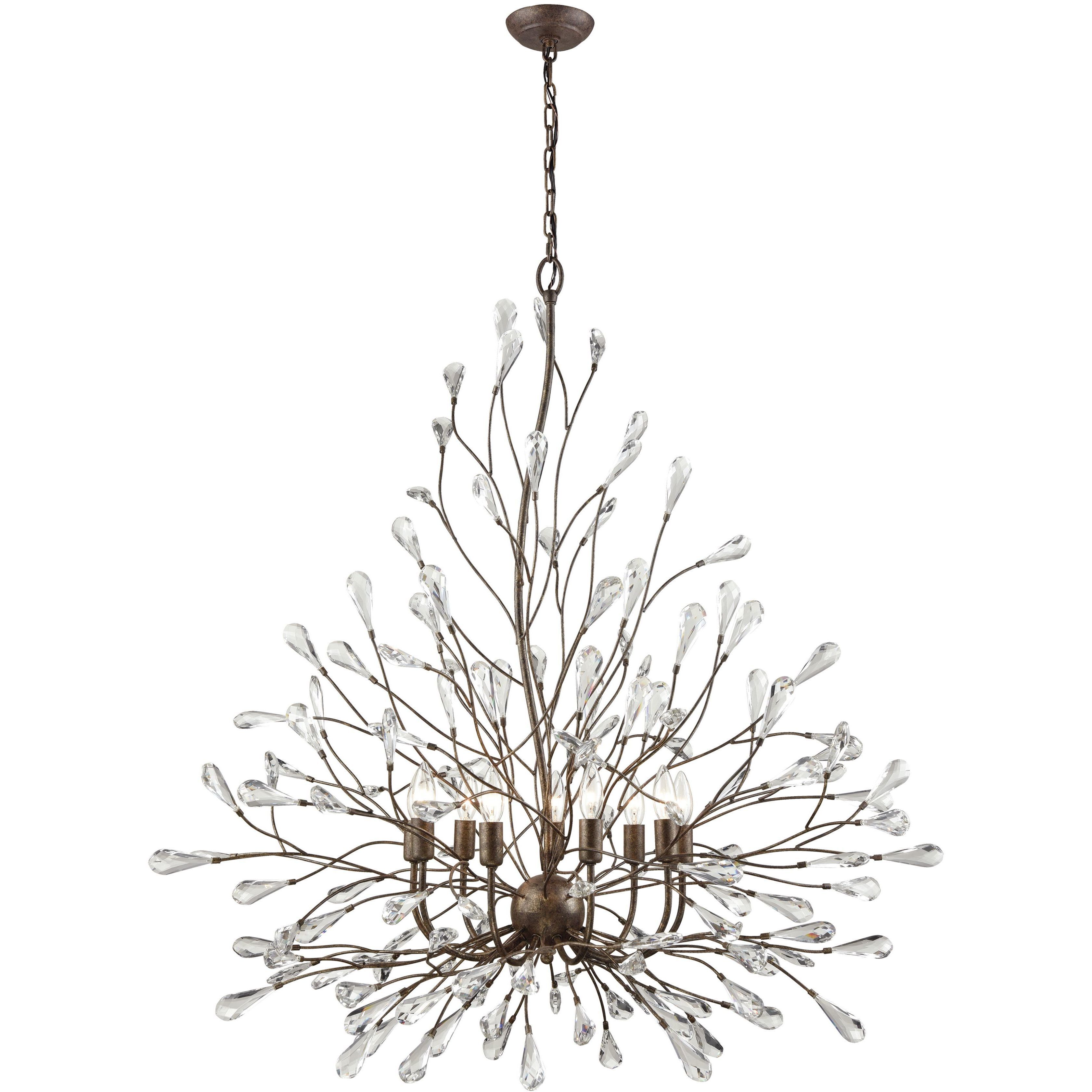 Crislett 9 Light 40 inch Sunglow Bronze Chandelier Ceiling Light