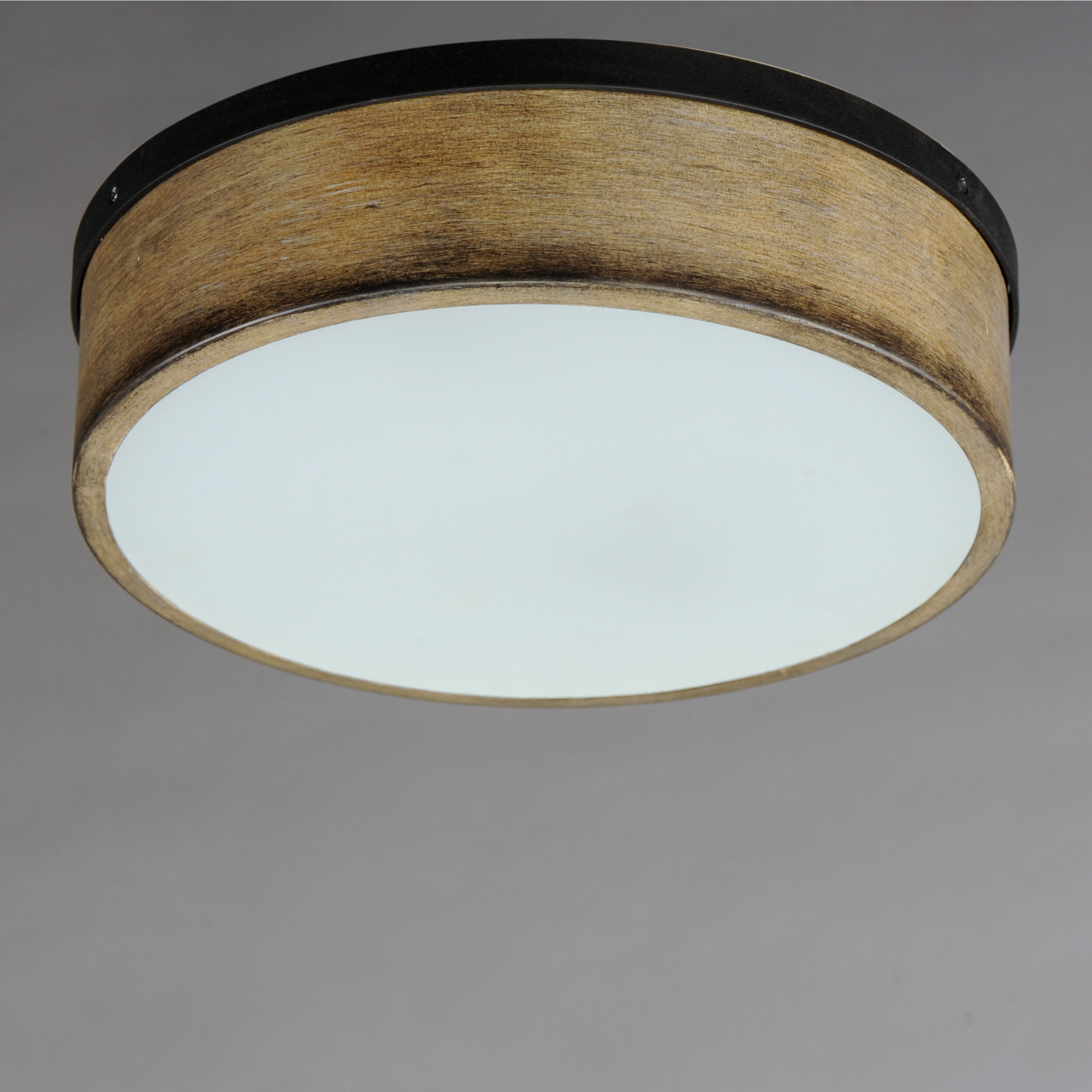 Franklin 2 Light 14 inch Driftwood/Black Flush Mount Ceiling Light