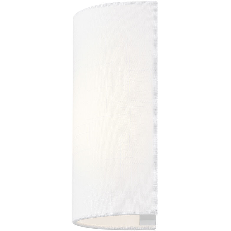 Textile Collection 1 Light 5.5 inch White ADA Wall Sconce Wall Light in 4" D x 5.5" W x 10" H, EVOLV