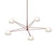 Ray LED 45.25 inch Oxide Red Chandelier Ceiling Light in Opal White