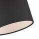 Bainbridge 1 Light 7 inch Black Semi Flush Ceiling Light