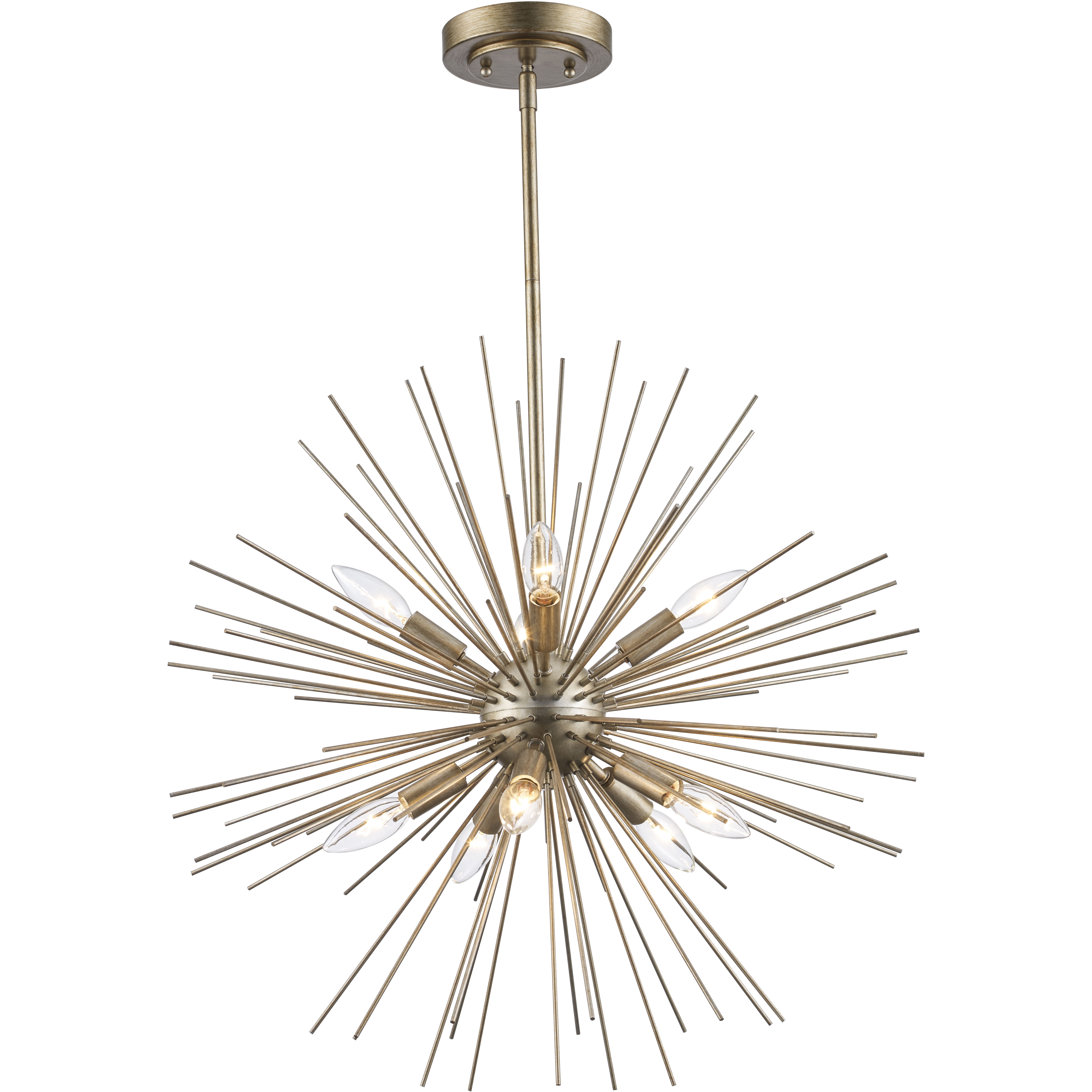 Collina 9 Light 24 inch Antique Silver Leaf Pendant Ceiling Light