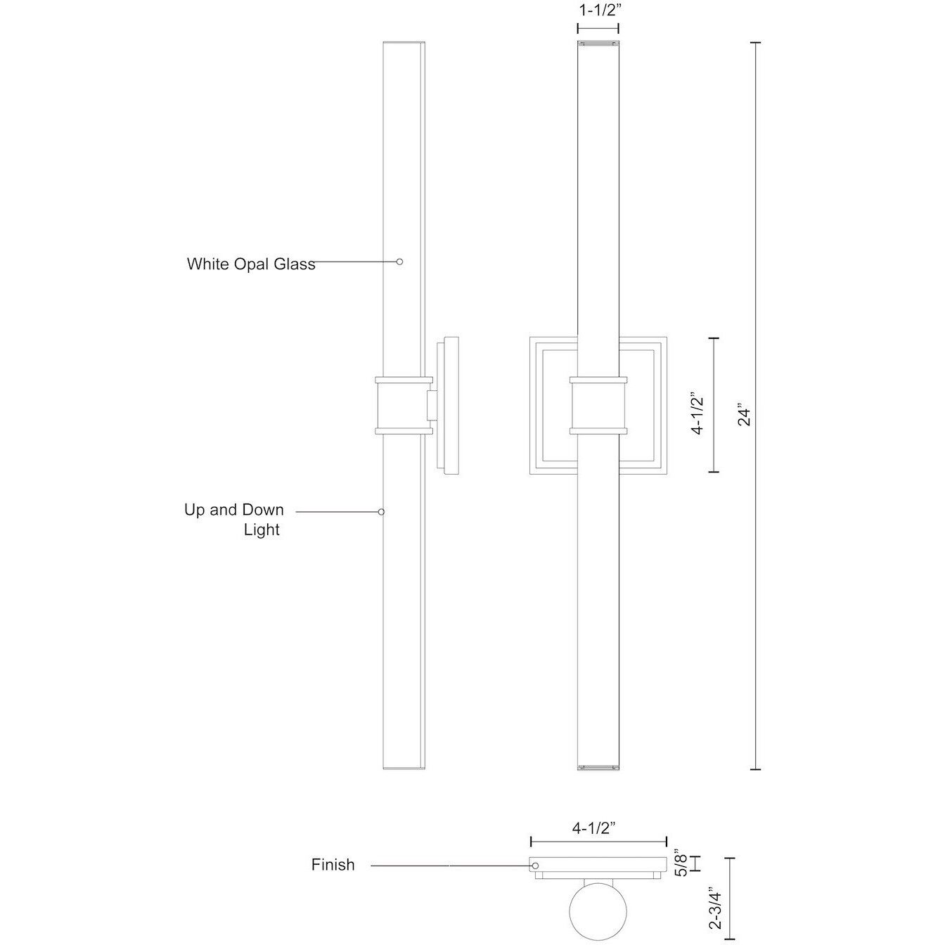 Rona Bath Vanity Light Wall Light in Chrome