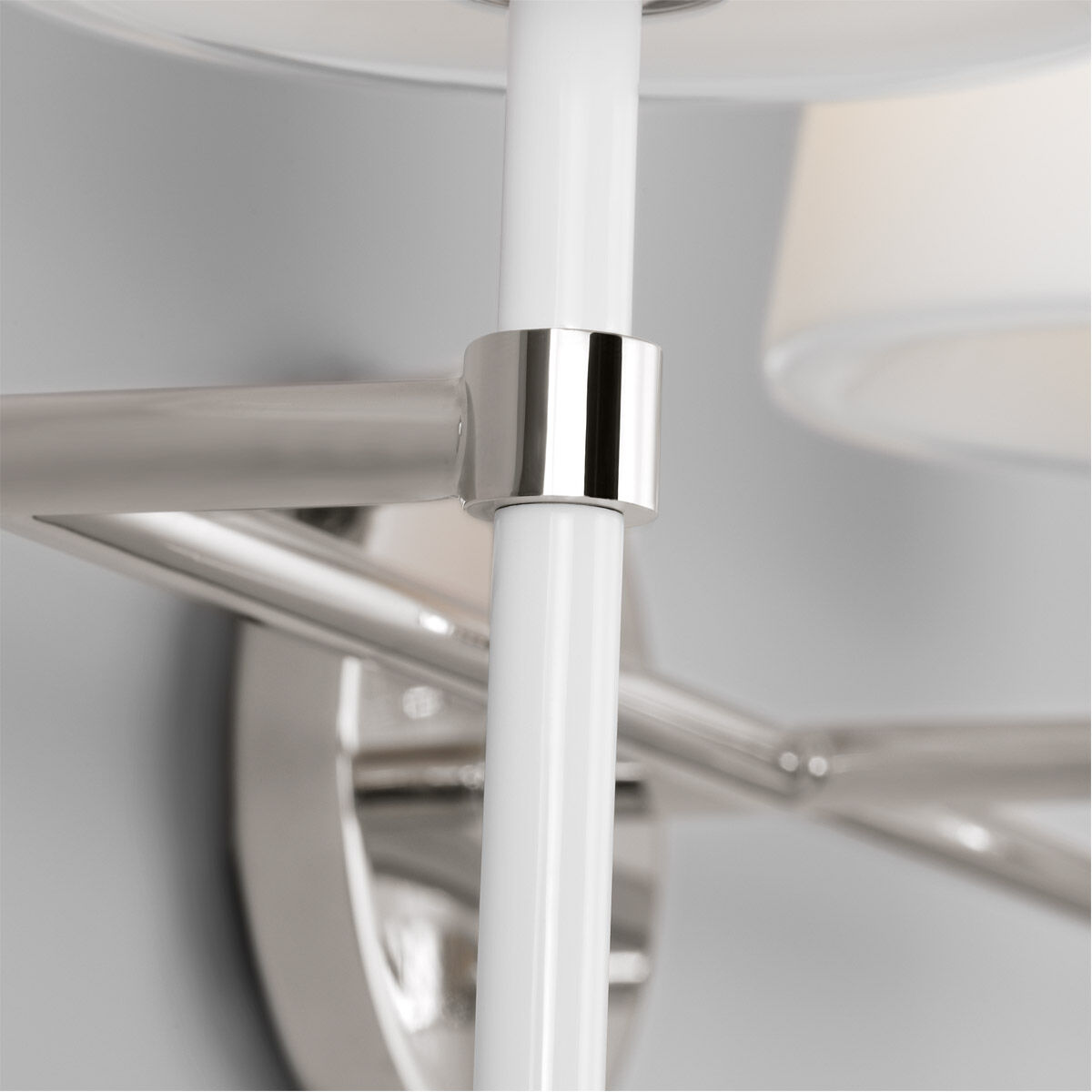 kate spade new york Monroe 3 Light 23 inch Polished Nickel Vanity Light Wall Light in Polished Nickel / Gloss White