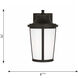 Portola 1 Light 14 inch Textured Black Outdoor Wall Lantern, Medium