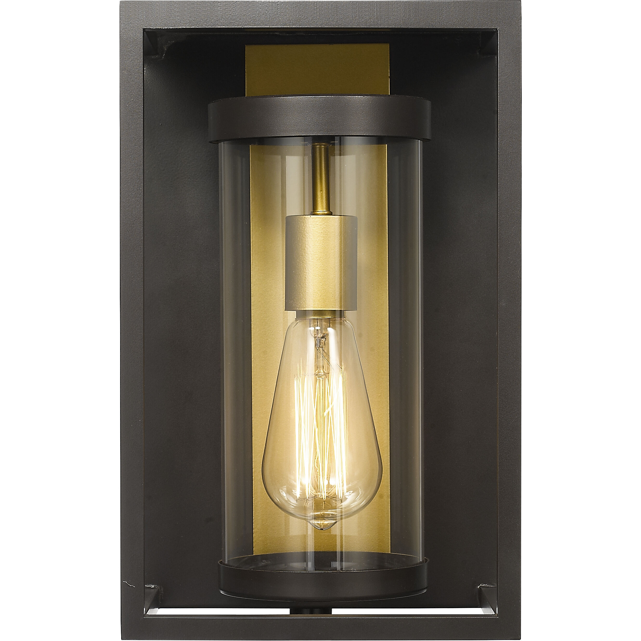 Dunbroch 1 Light 13 inch Deep Bronze and Outdoor Brass Outdoor Wall Light