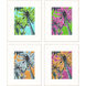 Bright Palms Multi and Orange and Pink and Turquoise Framed Art