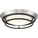 Beam Me Up LED 14 inch Coal With Brushed Nickel Flush Mount Ceiling Light